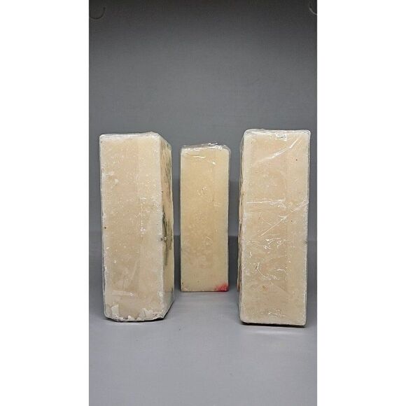 Set Of (3) Vintage Bill Blass Cardinal Pillar Candles Height 5 7/8" Unburned - Picture 4 of 7